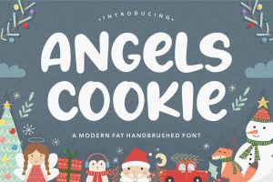 Angels Cookie – A Handbrushed Logo Font