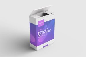 Angle View Software Box – Mockup Template