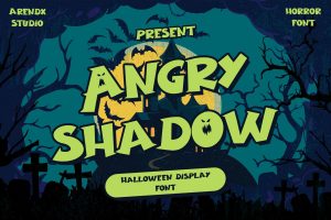 Angry Shadow – Halloween Display Font