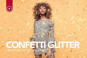 Animated Confetti Glitter Effect Photoshop Action