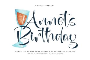 Annets Birthday  Script Font