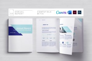 Annual Report Template | Canva | Docx | ID | PSD