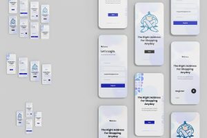 App UI Mockup multi screen