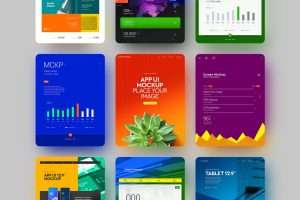 App Ui Mockup Tablet Set