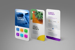 APP UI Screen Smartphone Perspective Mockup