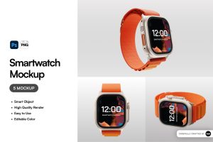 Apple Watch Ultra Smartwatch Mockup