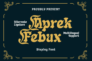 Aprek Febux – Display Font