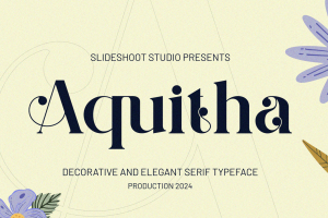 Aquitha || Decorative and Elegant Serif Font