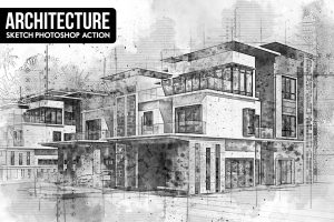 Architecture Sketch Photoshop Action
