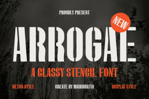 Arrogae – Classy Stencil Font