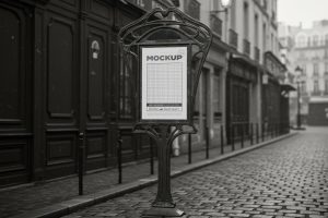 Art Nouveau Street Signs Mockups