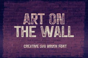 Art on the Wall Svg Stamp Font