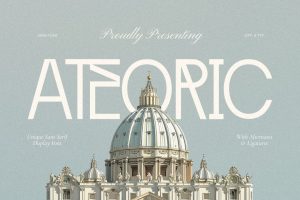 Ateoric – Edgy Grotesque Typeface