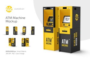 ATM Machine Mockup Set