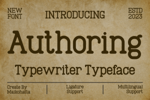 Authoring – Typewriter Typeface