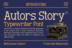 Autors Story – Typewriter Font
