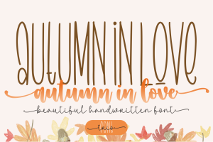 Autumn In Love Font Trio