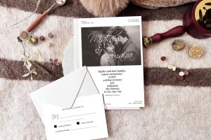 Autumn Wedding Invitation Mockup