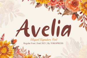 Avelia – Girly handwriting font