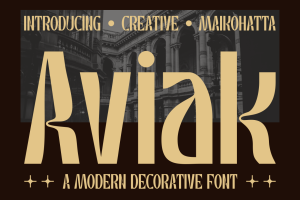 Aviak – Modern Decorative Font