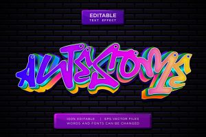 Awesome editable stylish graffiti text effect