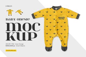 Baby Onesie Mockup Set