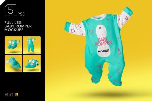 Baby romper mockup
