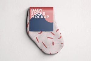 Baby Socks Mockup