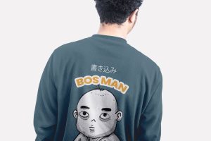 Back Sweater Man Apparel Mockup