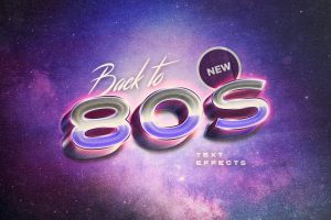 Back to the 80s Retro Text Effects