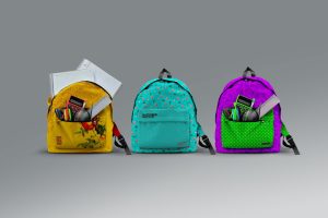 Backpacks Mockup School Set