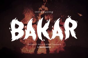 Bakar – Flaming Unique Font