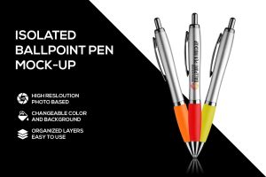 Ballpoint pen mockup
