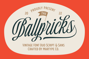 Ballpricks Vintage Script & Sans