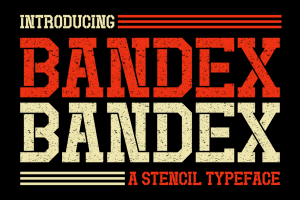 Bandex – Stencil Typeface