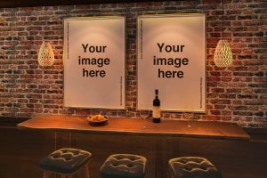 Bar Restaurant Poster Mockups