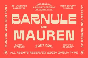Barnule & Mauren – Western Font Duo