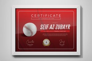 Baseball Certificate