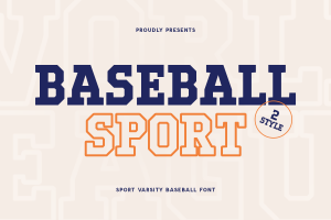 Baseball Sport –  Sport Varsity Baseball Font
