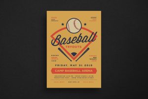 Baseball Tryouts Flyer