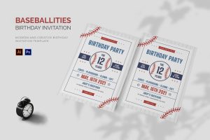 Baseballities – Birthday Invitation