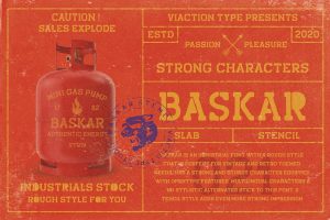 Baskar Stencil – Vintage Font