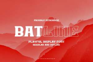 Batline – Font Duo & Outline Font