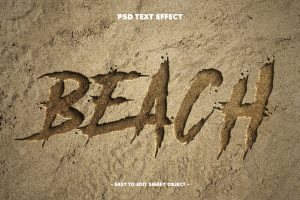 Beach Editable Text Effect