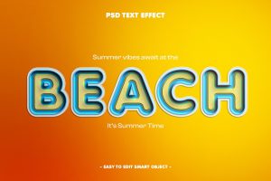 Beach Editable Text Effect