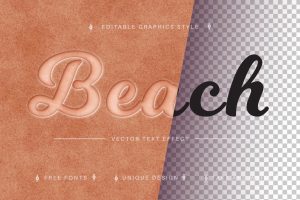 Beach Sand – Editable Text Effect, Font Style