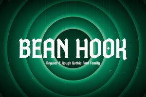 Bean Hook – Wood Type Gothic Flare Rough & Inline