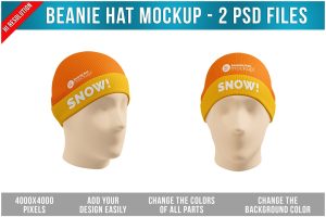 Beanie Hat Mockup – 2 Photoshop Files