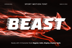 Beast – Sport Motion Font