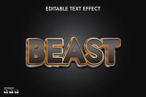 Beast editable text effect